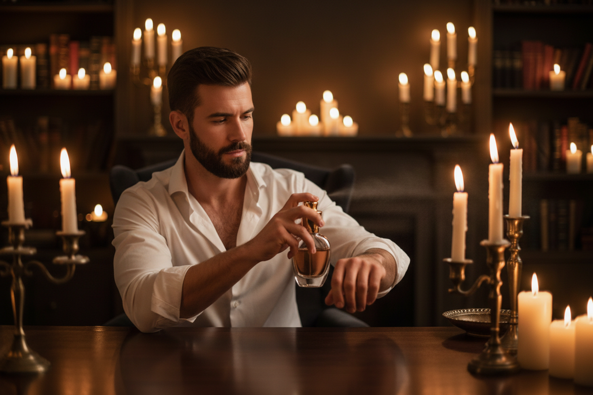 Bearded Man Candlelit